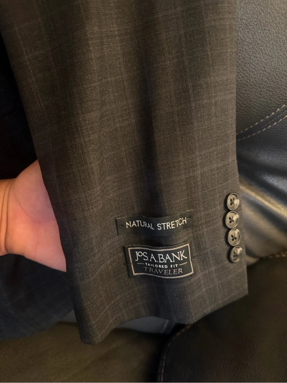 Jos. A. Bank Charcoal Plaid Suit Jacket